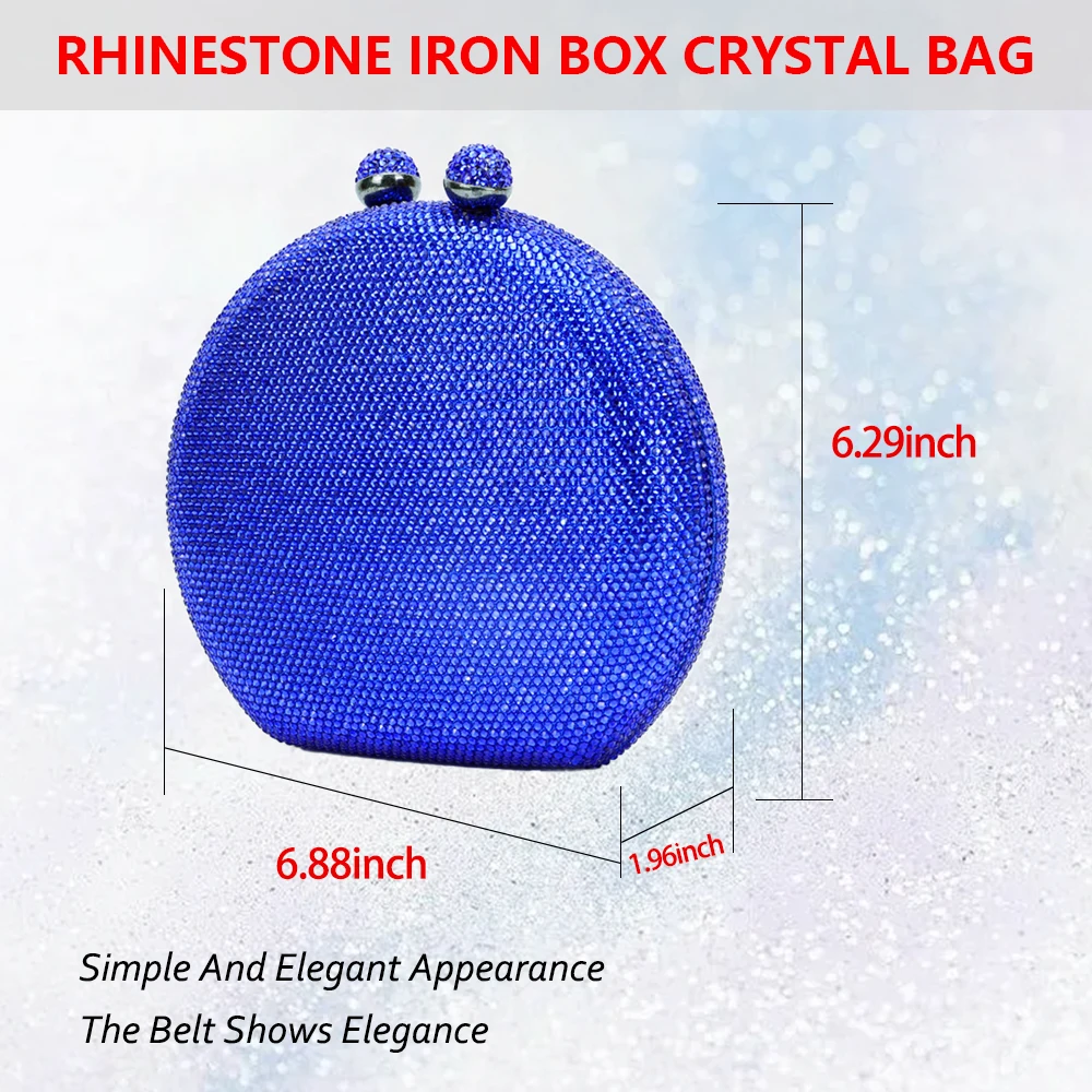 2024 Bag from Woman Luxury Fashion Crossbody Bag Purple Evening Bag Wedding Party Diamond Wallet Stone Evening Clutch Bag