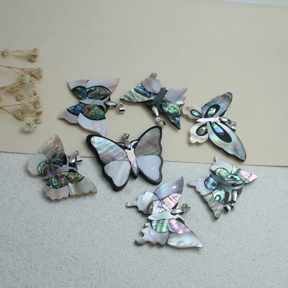 

Multi style butterfly natural popular shell pendant for jewelry DIY accessories accessories