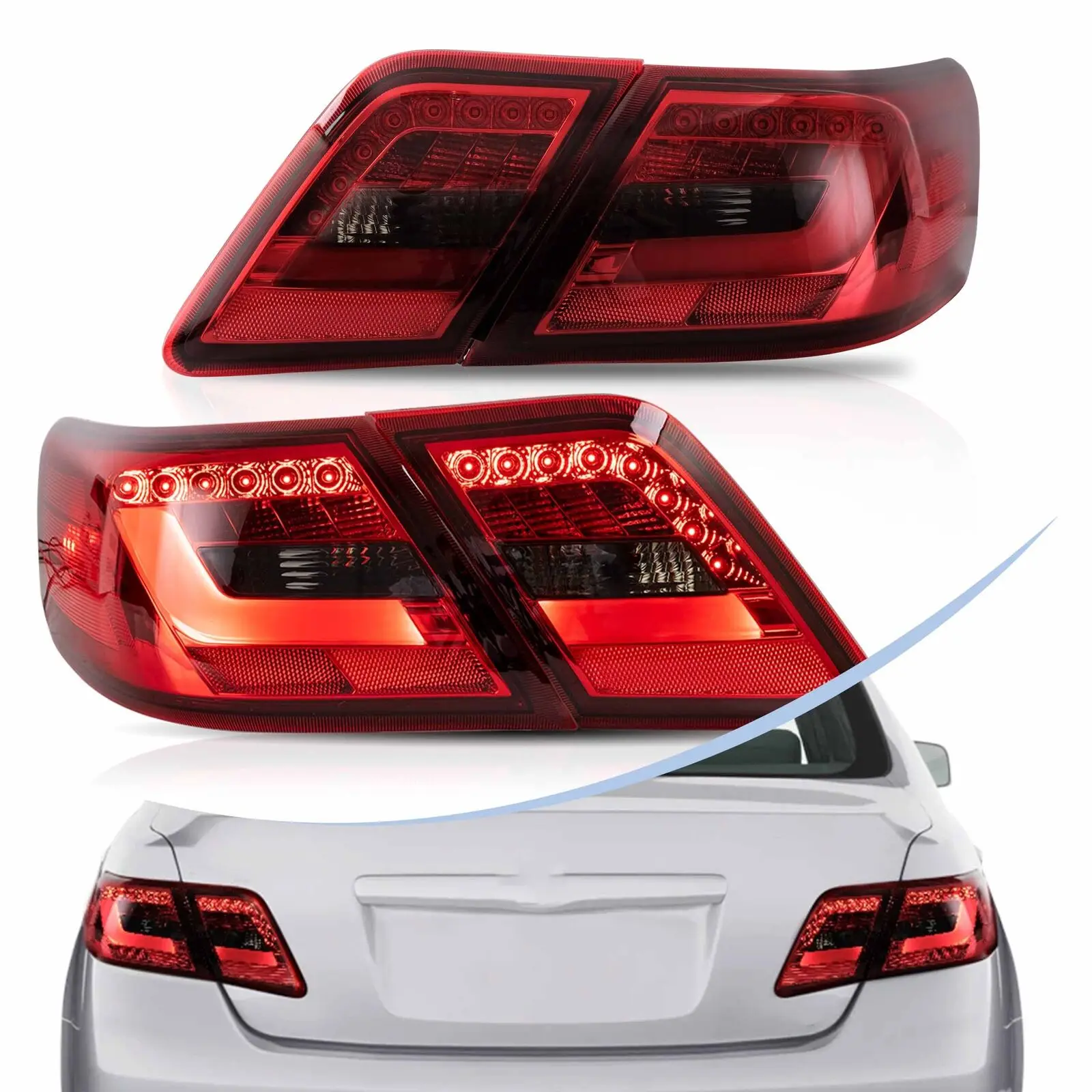 LED taillights For Toyota Camry XV40 2006-2011 Rear DRL Signal Brake Lights