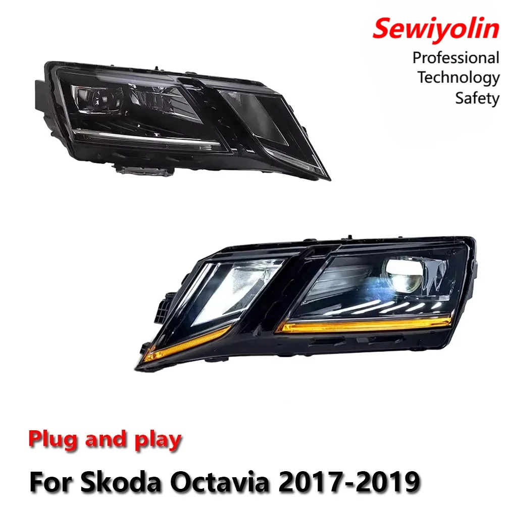 

Светодиодные аксессуары для модернизации фар для Skoda Octavia 2017-2019: ДХО, стоп-сигнал, указатель поворота, подключение Plug and Play