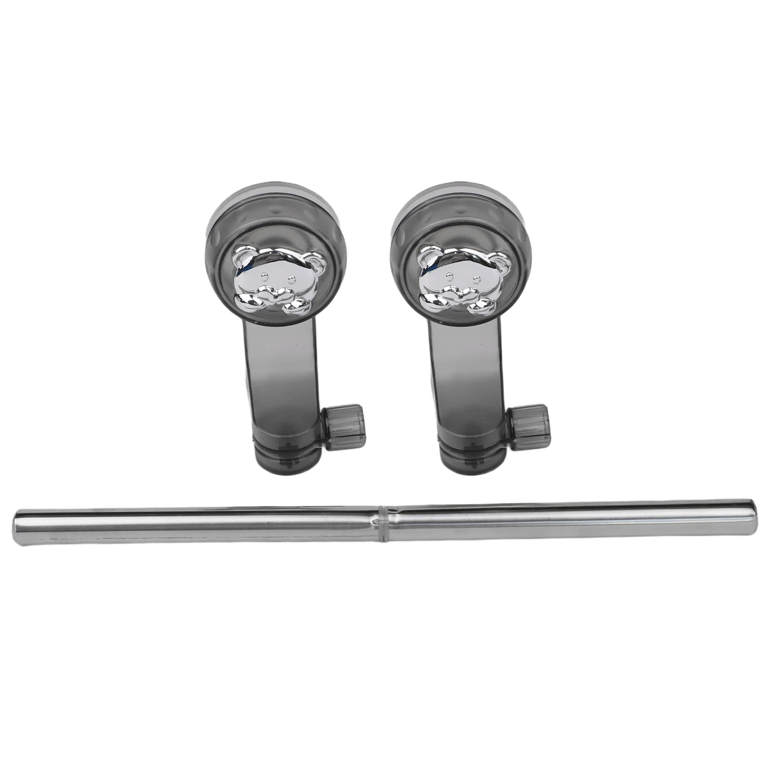 

Easy Installation Adjustable Towel Holder Multi-Functional Rack Stainless Steel Accents Strong Suction Power For Bathroom