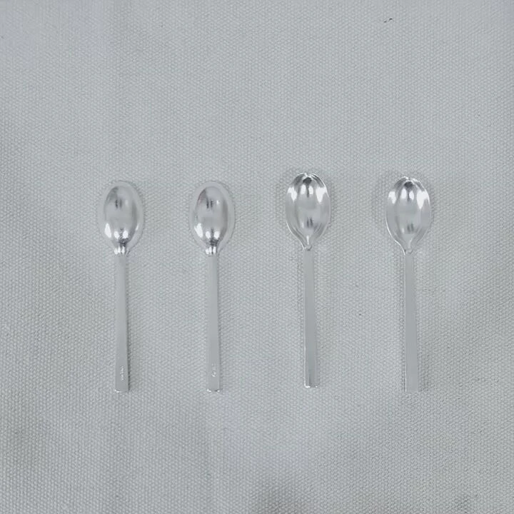 1pcs Sterling Silver S999 Coffee Spoon Sugar Tea Dessert Tableware Kitchen Tableware Spoon Coffee Tea Spoon Retro Style