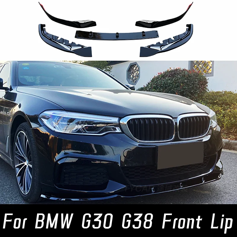 

Car Front Bumper Splitter Lip Chin Spoiler Body Kit Diffuser Protector Guard For 2018-2020 BMW 5 Series G30 G38 Exterior Tuning