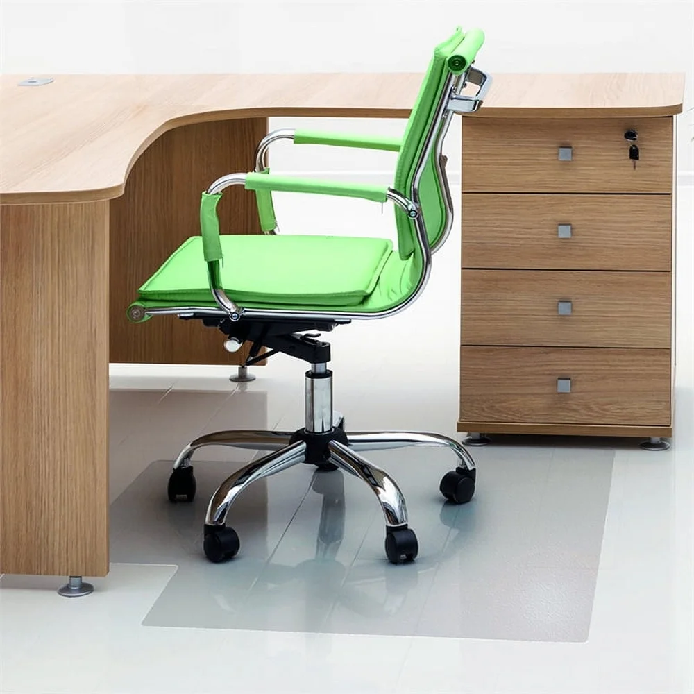 Ergonomic Hardชั้นเก้าอี้APET Lipped 36X48 ทนทานEasy Glideพื้นผิวเป็นมิตรกับสิ่งแวดล้อมรีไซเคิลในร่ม