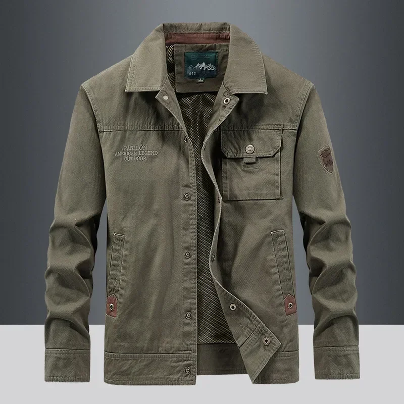 

Men Waterproof Tactical Jacket Spring Autumn Multi-pocket Wear-resistant Windbreaker Coat Military Thin Cargo Jackets