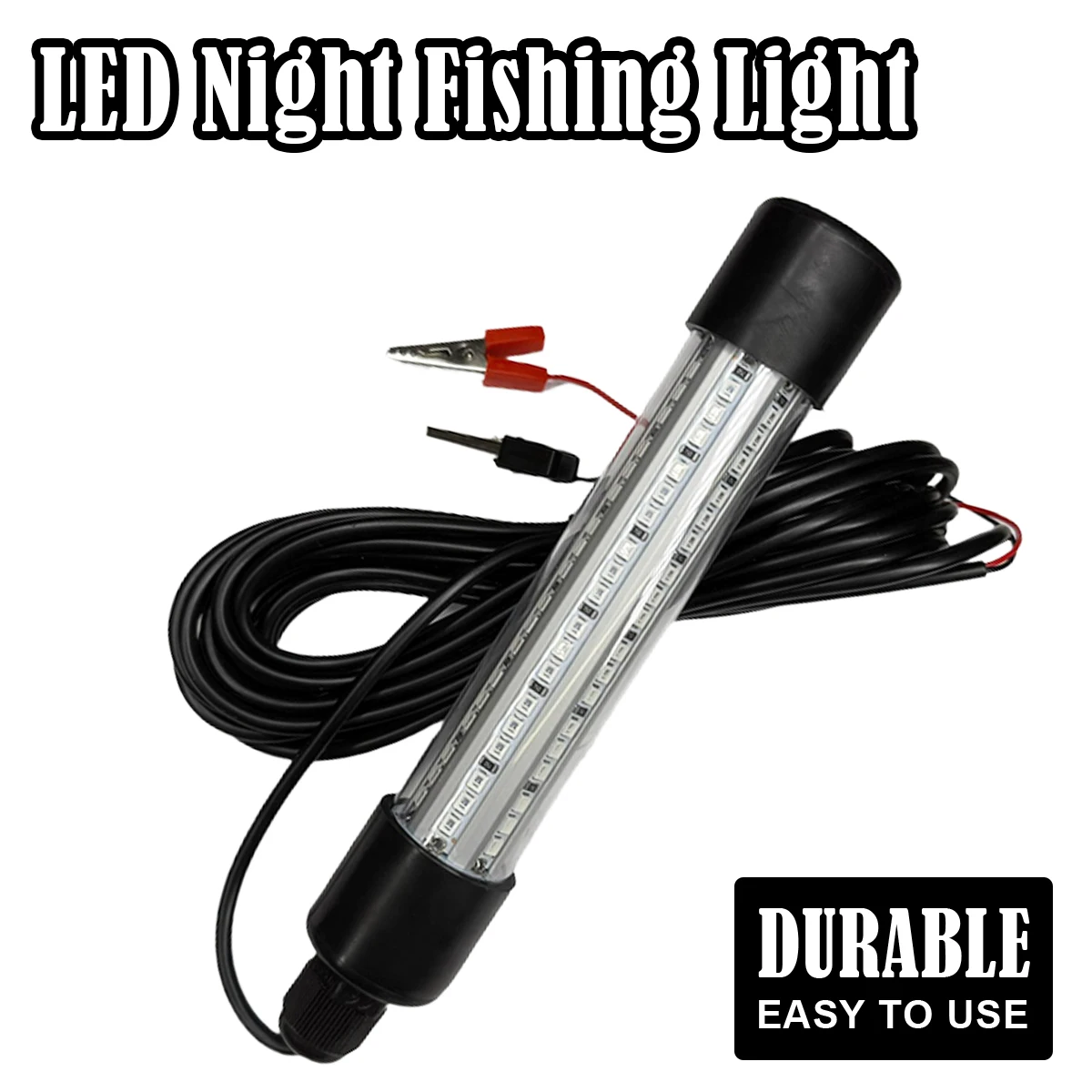 

Brightness 20W Warterproof LED Submersible Fishing Night Light Underwater Fish Lure Bait Finder Lamp Green Blue Light DC 12V