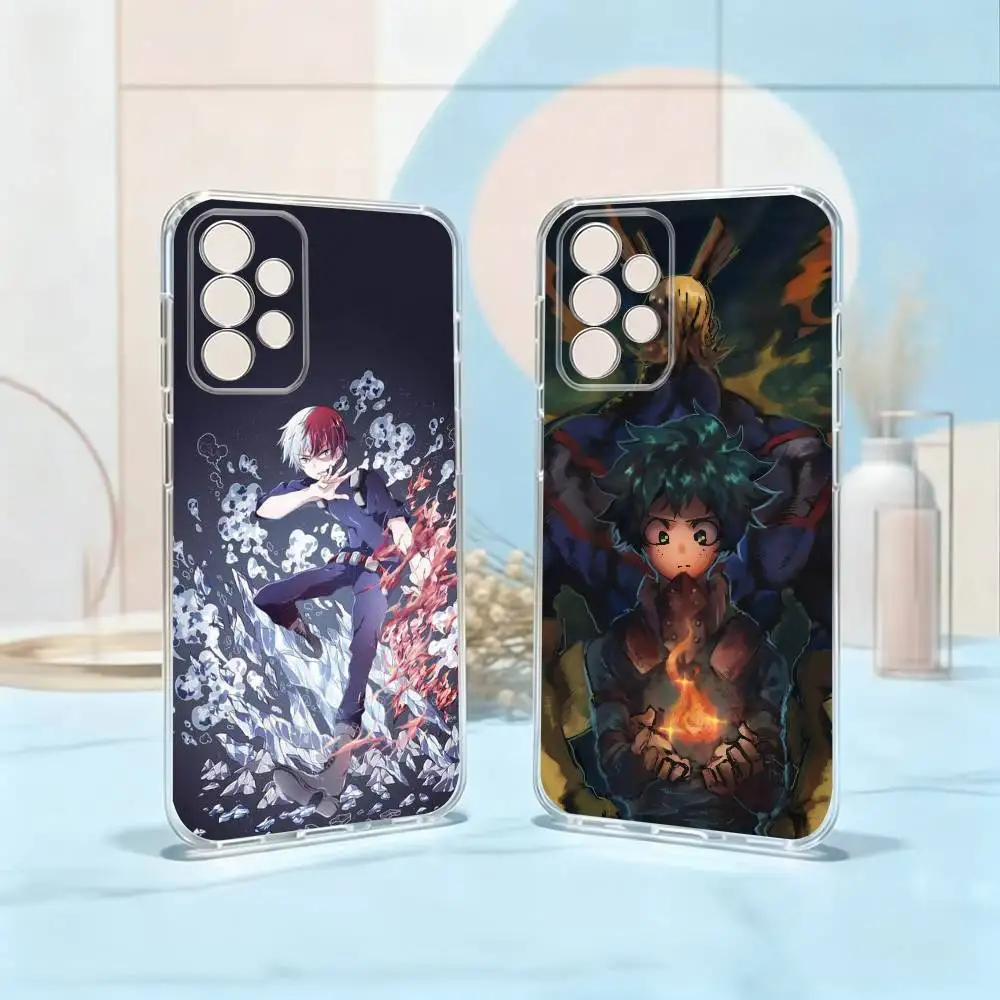 Anime My Hero A-Academia Phone Case For Samsung S25,S24,S21,S22,S23,S30,Ultra,S20,Plus,Fe Transparent Cover
