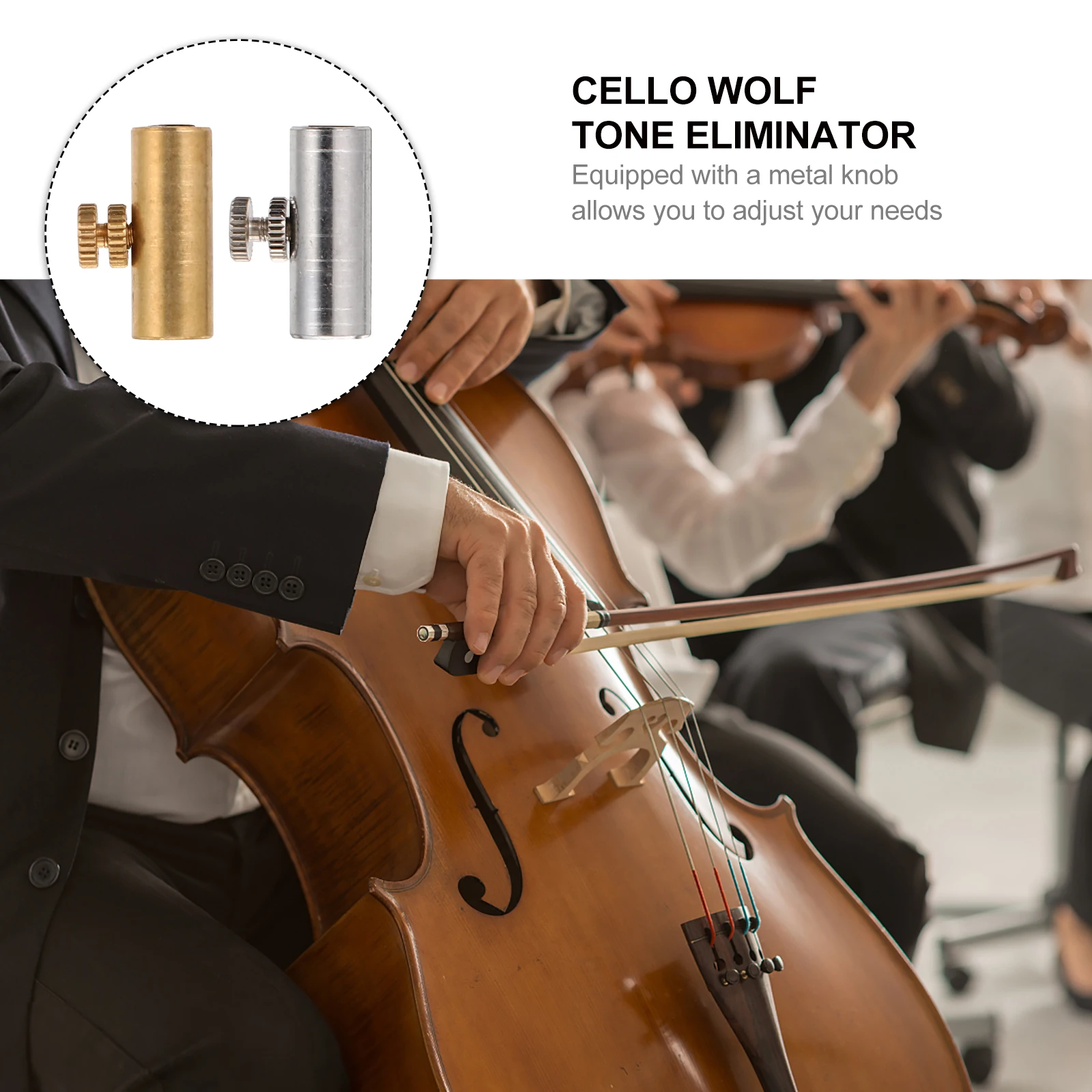 

2PCS Wolf Wolf Tone Suppressor Tube Cello Suppressor Part Musical Instrument Accessory Instrument Accessory Sound Adjust Gift
