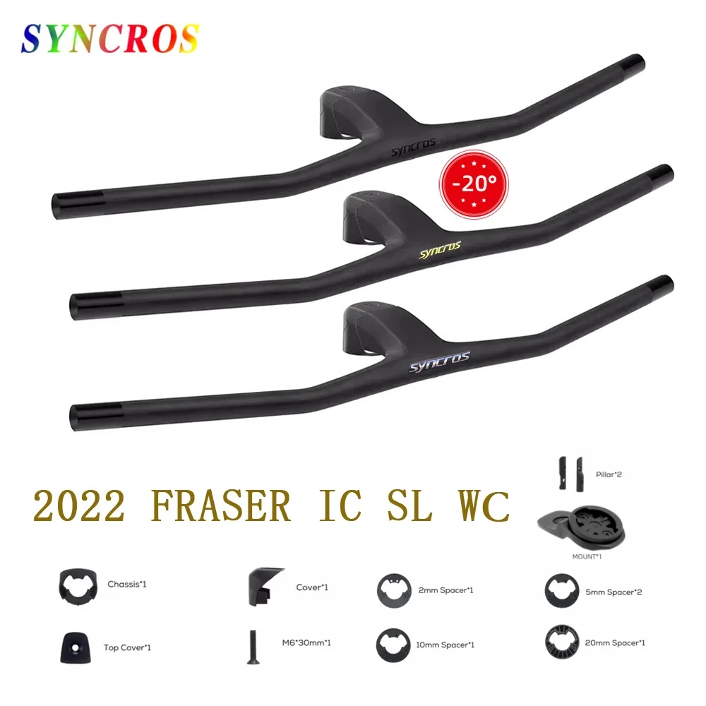 

Syncros Fraser IC SL WC Full Carbon Fiber Suspension Handlebar for Mountain Bike Unbranded Width 20 Degree Angle 2022 Model