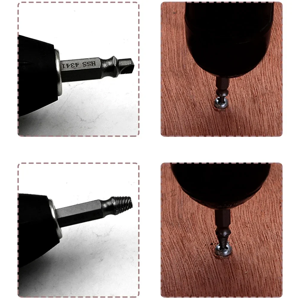 4PCS 5PCS Screwdriver Bit Repair Tool Double Headed Screw Sliding Teeth Removal Drill Accessories for Home Improvement