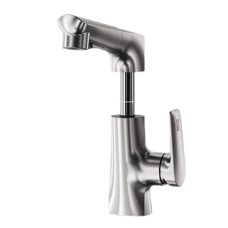 

Pull-Out Lift-Up Faucet, 360°Rotating H/C Mixer, Hi Arc Bathroom Faucet - Durable, Easy Install Basin Faucets 1pc