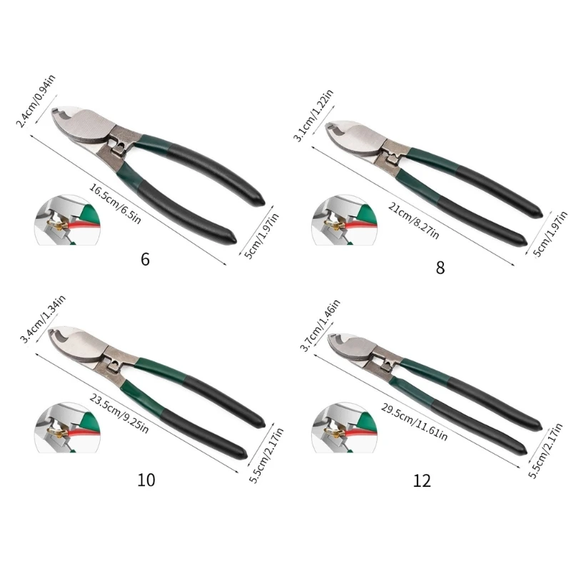 6/8/10/12Inch Cable Cutters Heavy Duty Shears Heavy Duty Wire Cutters for Copper