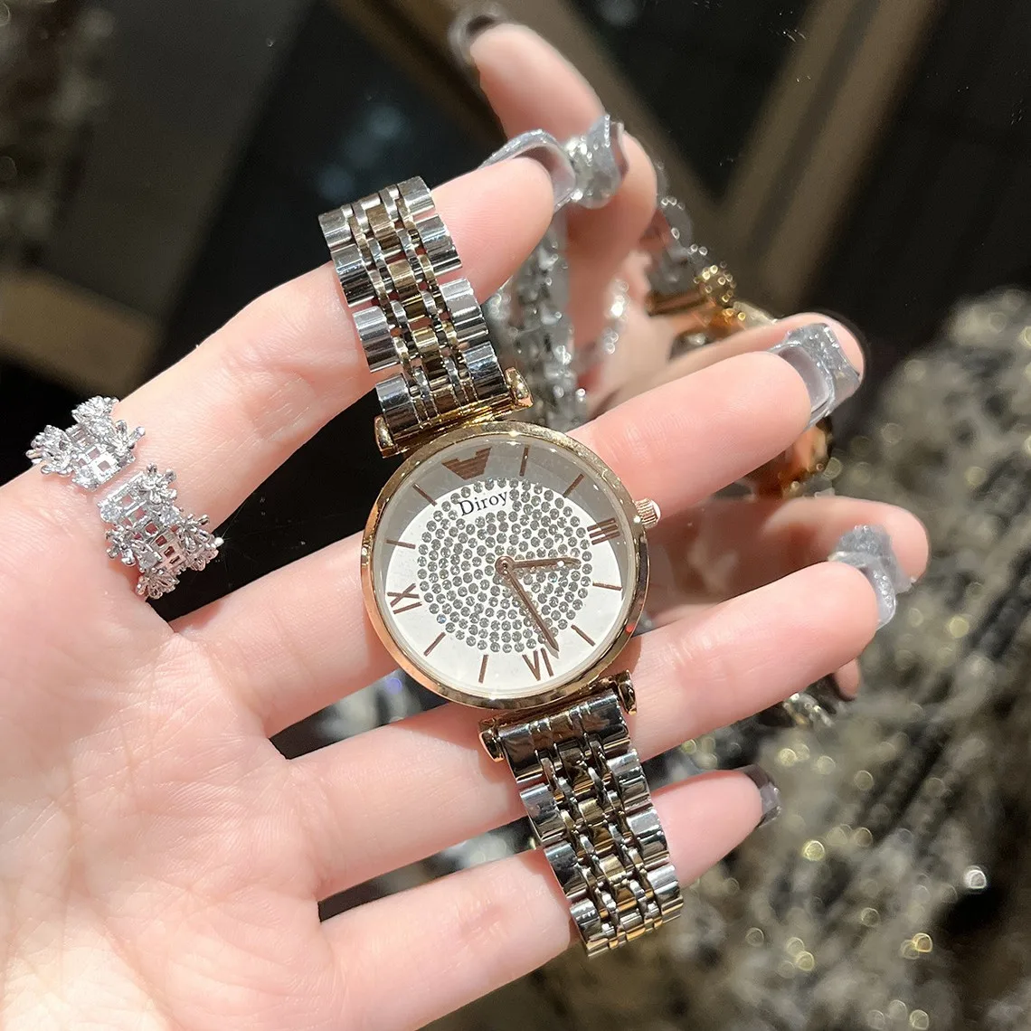 لوحة ساعة الماس لساعة الفتاة