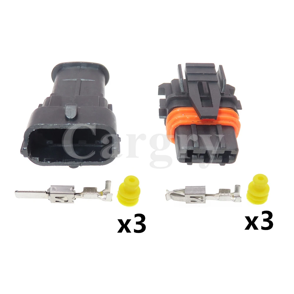 1 Set 3P 368161-1 Car Idle Motor/Intake Pressure Sensor Wiring Terminal Waterproof Socket AC Assembly For Hyundai