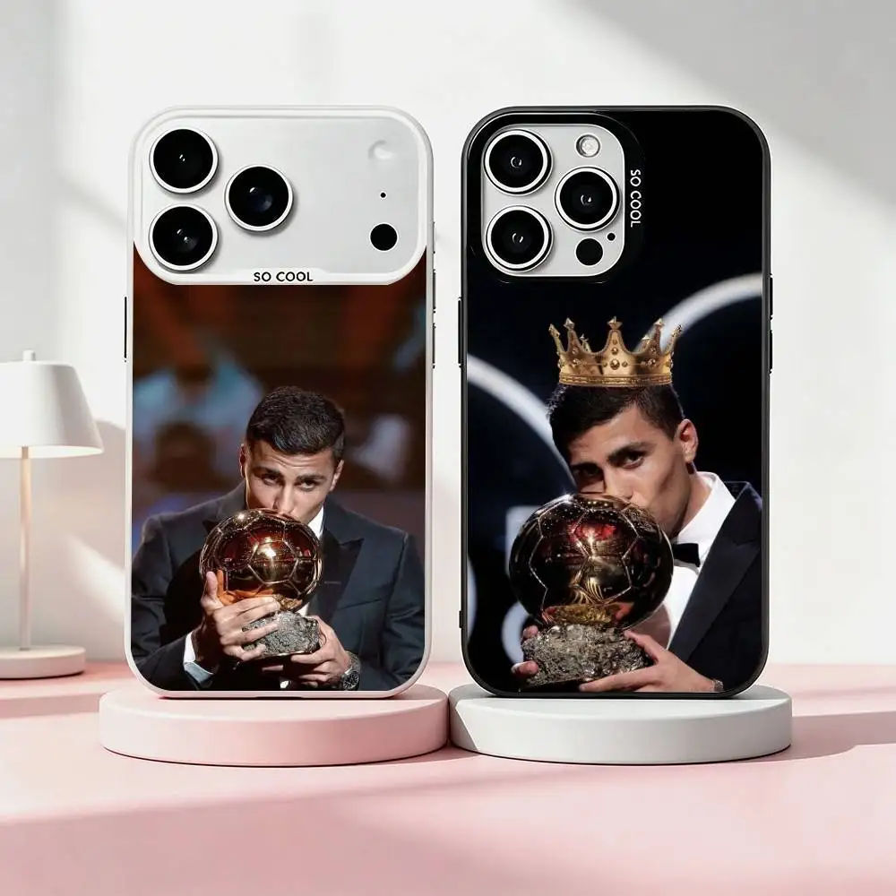 Чехол для телефона Rodri Hernandez-S FOOTBALL для iPhone 17, 16, 15, 14, 13, 12, 11 Plus, Pro Max, XS, с цветным серебристым покрытием внутри.