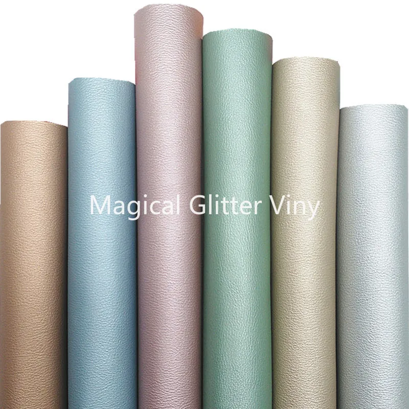 

91X134CM Pearlized Synthetic Leather Smooth Soft Faux Leather Fabric Sheets Felt Backing Leather Sheets for Bows Craft Q1018