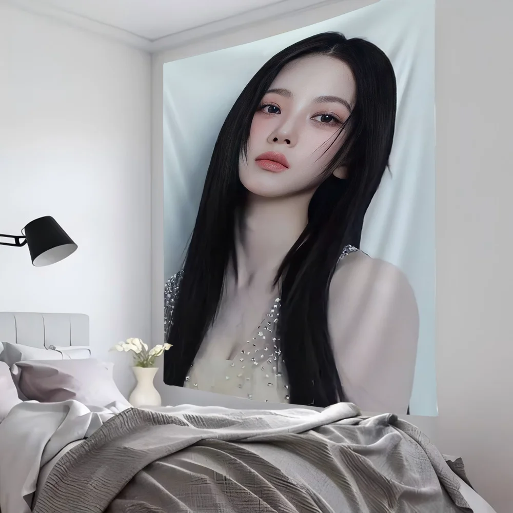 Koreanische Weibliche Stern KARINA Tapisserie Zimmer Dekor Wand Tuch Party Hängen Hintergrund Zimmer Dekor Baby Zimmer