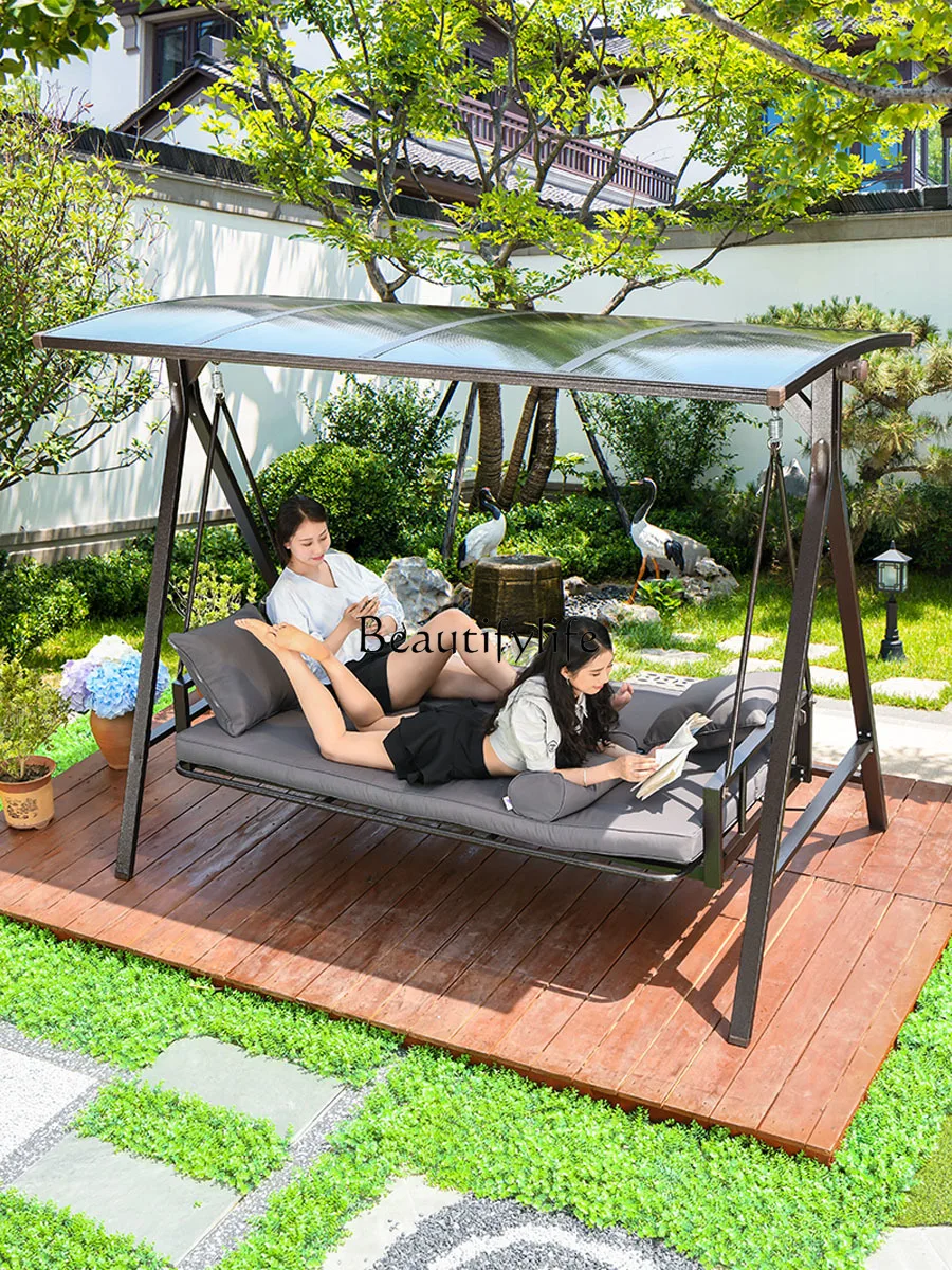 Nordic Outdoor Swing Courtyard Rocking Chair Balcony Adult Swing Outdoor Home Outdoor Glider