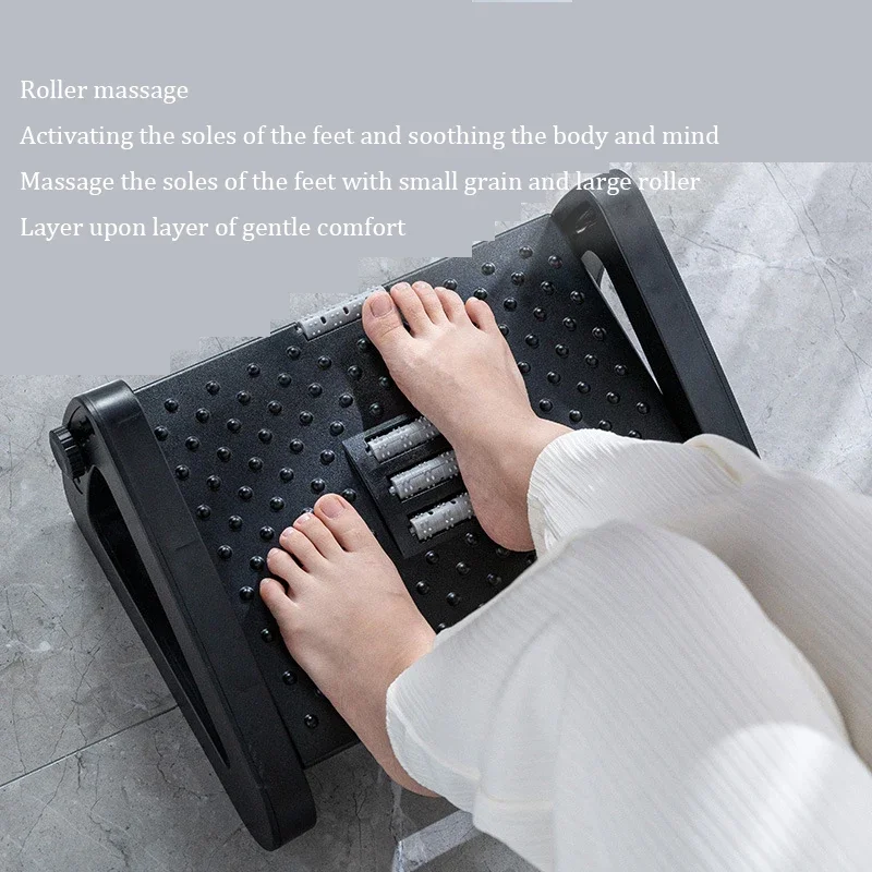 Foot Rest with Massage Surface Height Adjustable High Chair Footrest for Office Gaming Chair