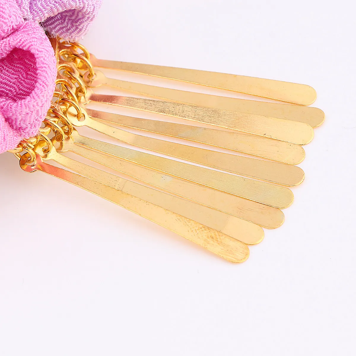 Flower Hair Clips Japanese Style Hairpin Pink Purple Soft Cloth Accessories for Hanfu Kimono Costume Party Performance