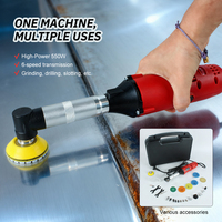 550W Multi-Functional Electric Angle Grinder 15000RPM Tile Grout Cleaning&Polishing Machine for Tile Deburring Cutting Polishing