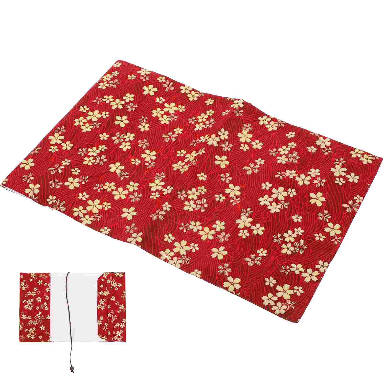 Book Cover Skin Exquisite Protector Sleeve for School Cloth Hand-made Fabric Ornamental Decor