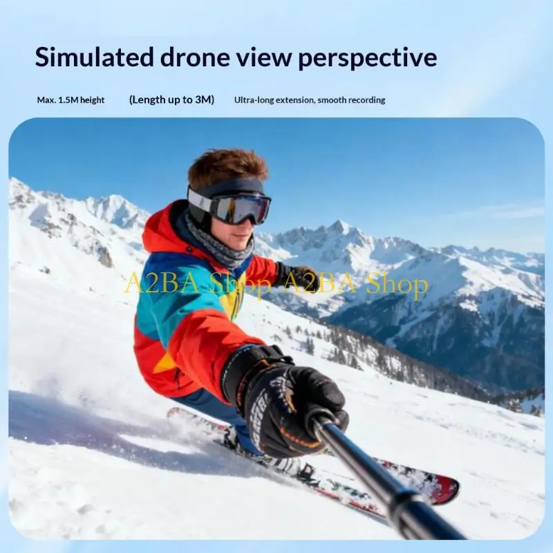 

Телескопический штатив A2BA для экшн-камер из углеродного волокна с противоскользящей ручкой с тройным креплением для карт