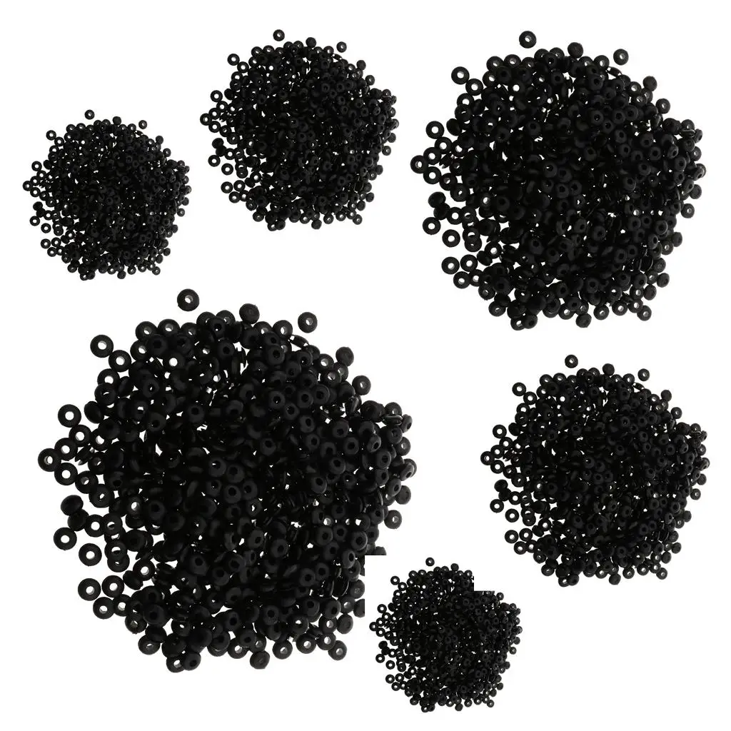 Ассортимент резиновых прокладок для втулок, 1000 шт., набор из 6 разных размеров, для автомобилей, сантехники, оборудования/ремонта фортепиано и т. д.