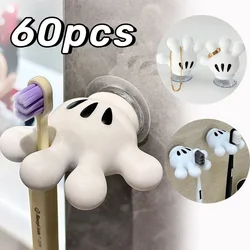 Mickey Palm Simple Towel Rack Children Wall Hanging Toothbrush Holder Paste Hooks Family of Four Bathroom Shelf Shelf Organizer