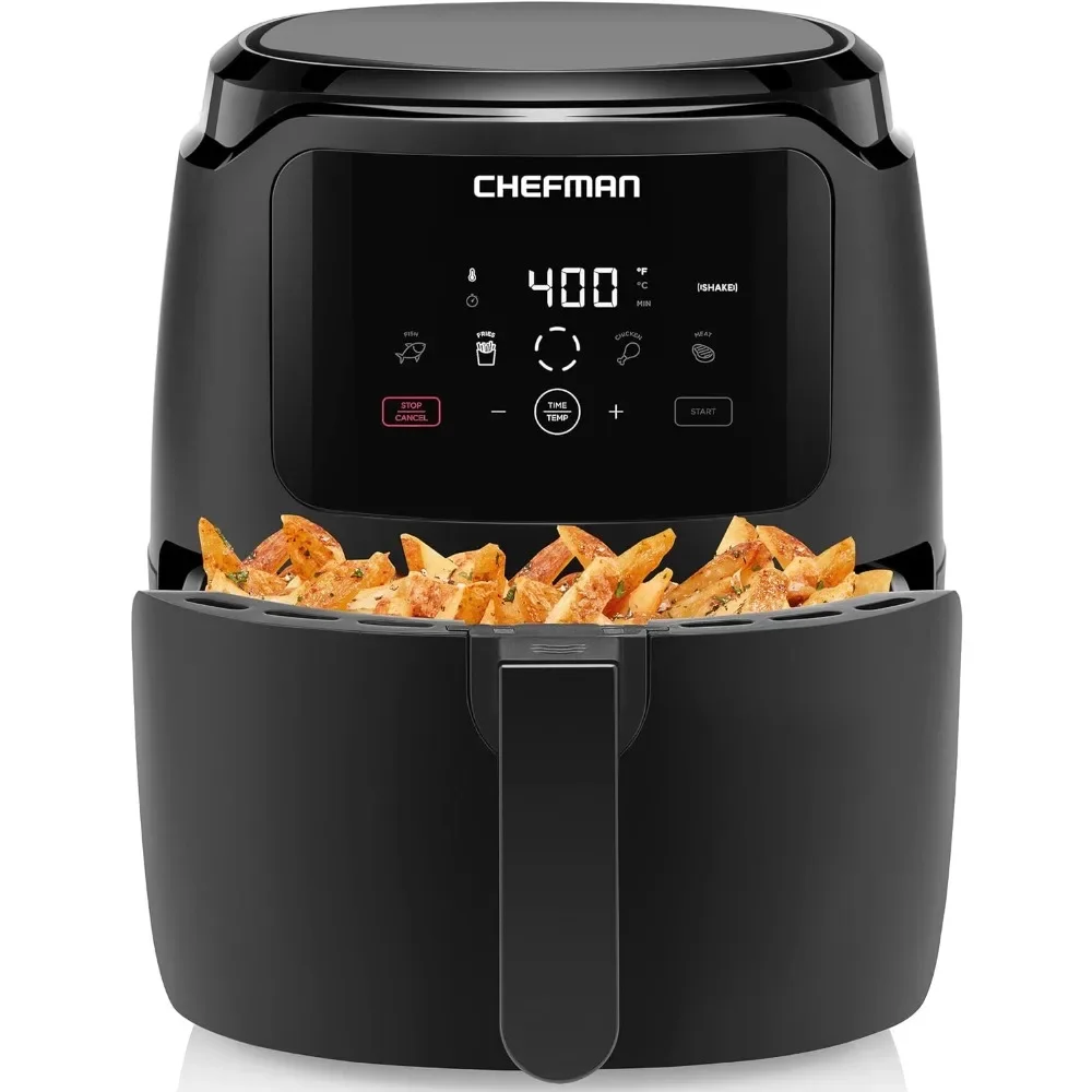 

Digital Air Fryer, 5 Qt Family Size, One Touch Digital Control Presets, Nonstick Dishwasher-Safe Parts, Automatic Shutoff, Black