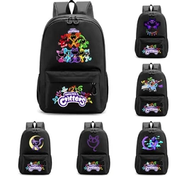 Game Smiling Critters Backpacks Black Book Bags Kids Back To School Bookbags Men Women Travel Laptop Back Pack Rucksack Large