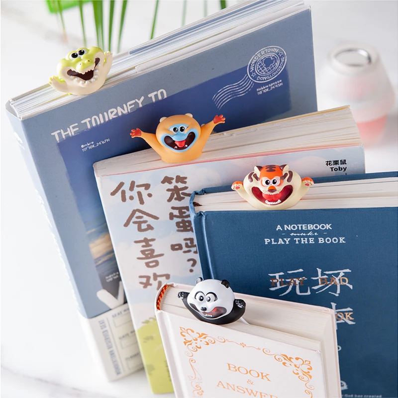 Chinese National Treasure Bookmark for Book Cute Pets Buddy Page Marker Holder Kids Unique Reading Gifts School A7788