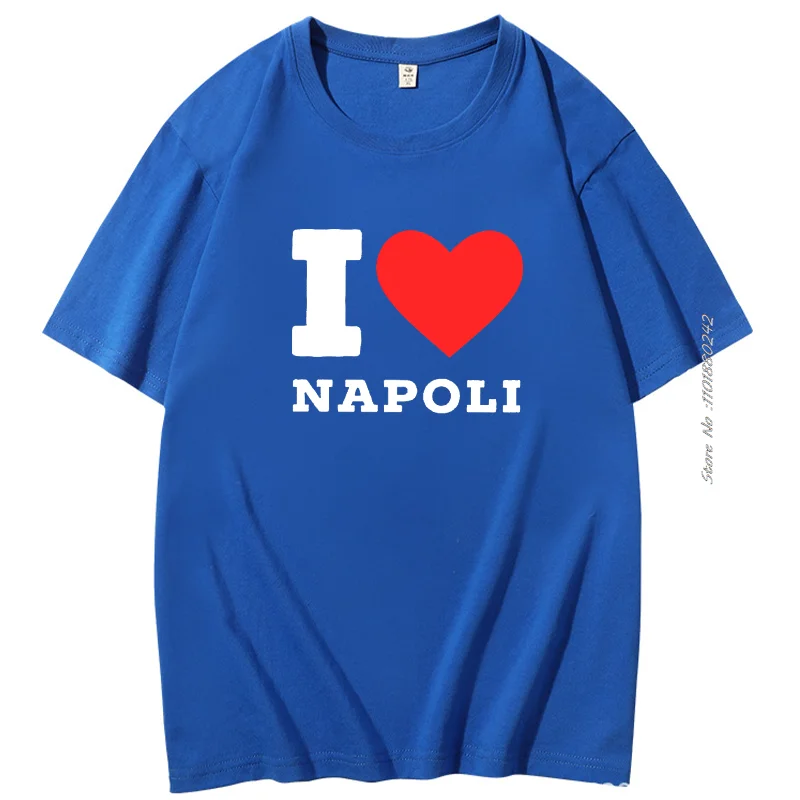 Футболка унисекс с коротким рукавом, креативная модная уличная одежда в стиле Харадзюку, Love Napoli Campioni de Italia