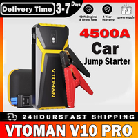 VTOMAN V10 PRO 4500A Car Jump Starter, with LED Lights, Type C Quick Charge, for 12V Vehicles