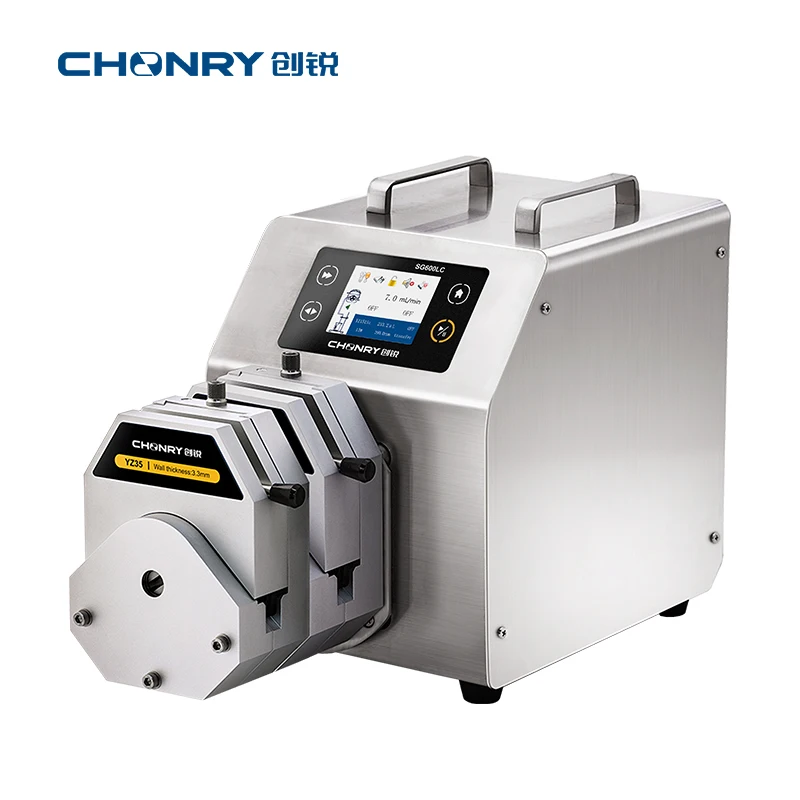 

CHONRY SG600LC intelligent digital stainless steel industrial peristaltic pump liquid transfer high flow servo motor