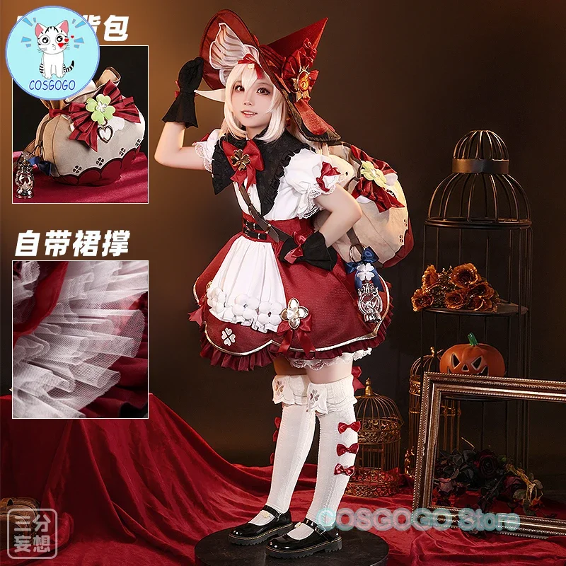 COSGOGO Klee New Skin Daily Dress Cosplay Costume Game Genshin Impact Role-playing Clothing Anime Women Girls Sizes S-XL 2023