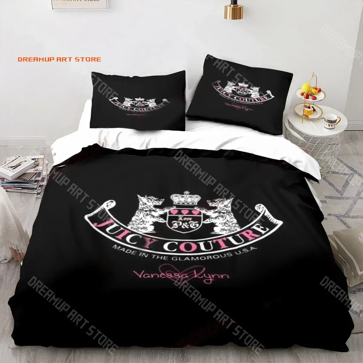 2026 3D Print Fashion J-Juicy Crown Couture Bedding Set Boys Girls Twin Queen King Size Duvet Cover Pillowcase Bed Boys Adult Be