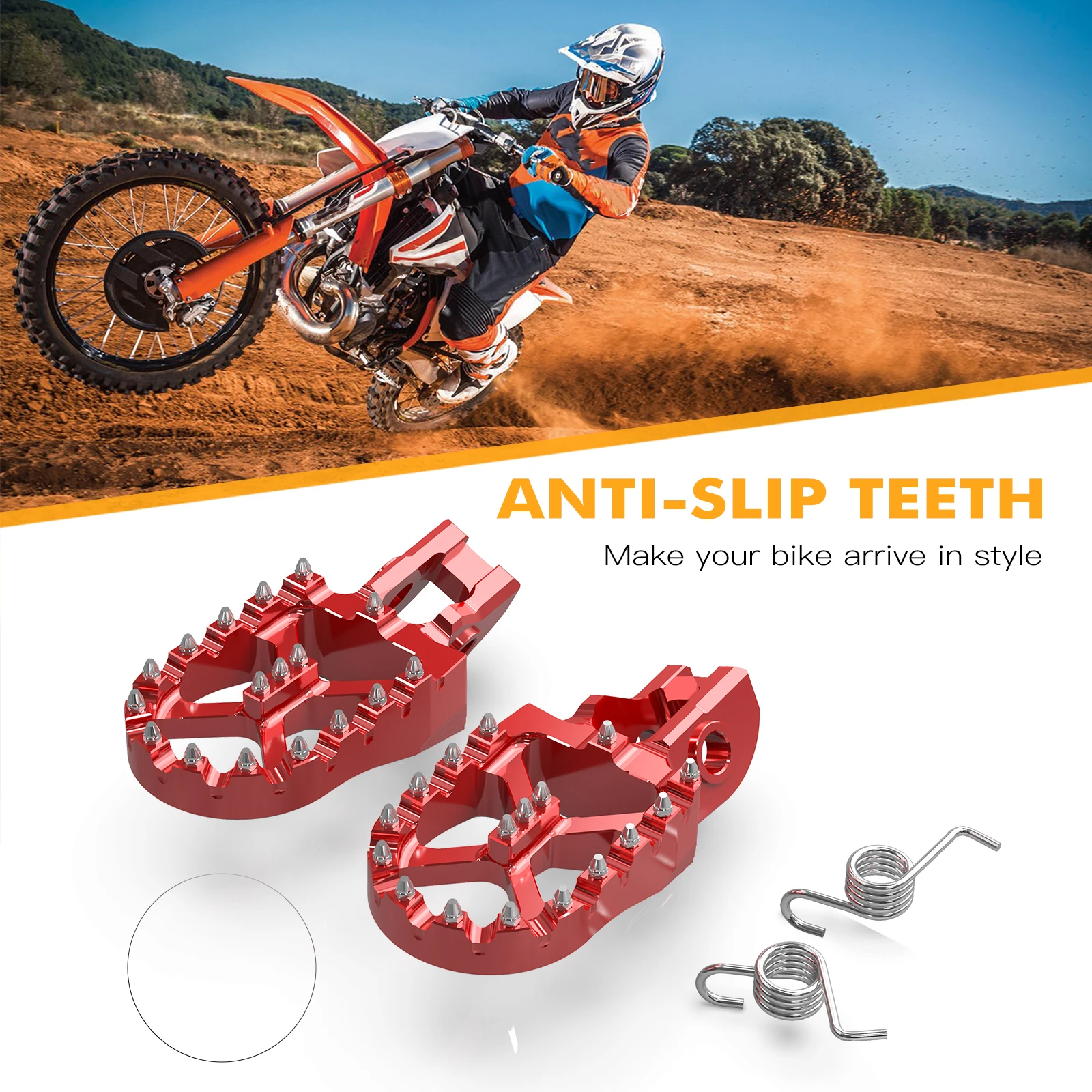 ل GasGas EC 300 2023 2022 2021 EC 250 EX 300 EC EX MC 125 250 300 250F 350F 450F ECF EXF MCF دراجة نارية Footpegs مجموعة مسند القدمين #3