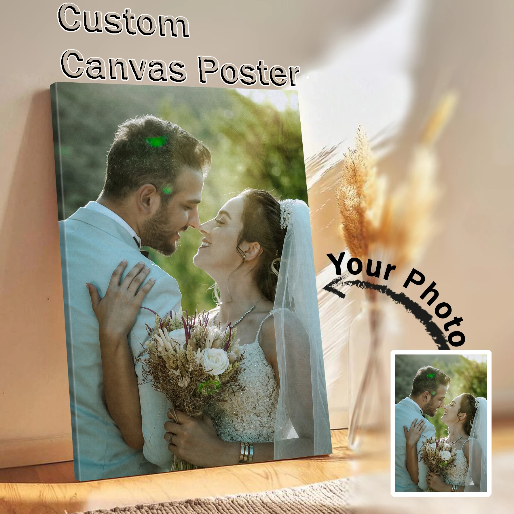 

Персонализированная картина на холсте для декора сада/спальни/гостиной/подарок на годовщину любви.