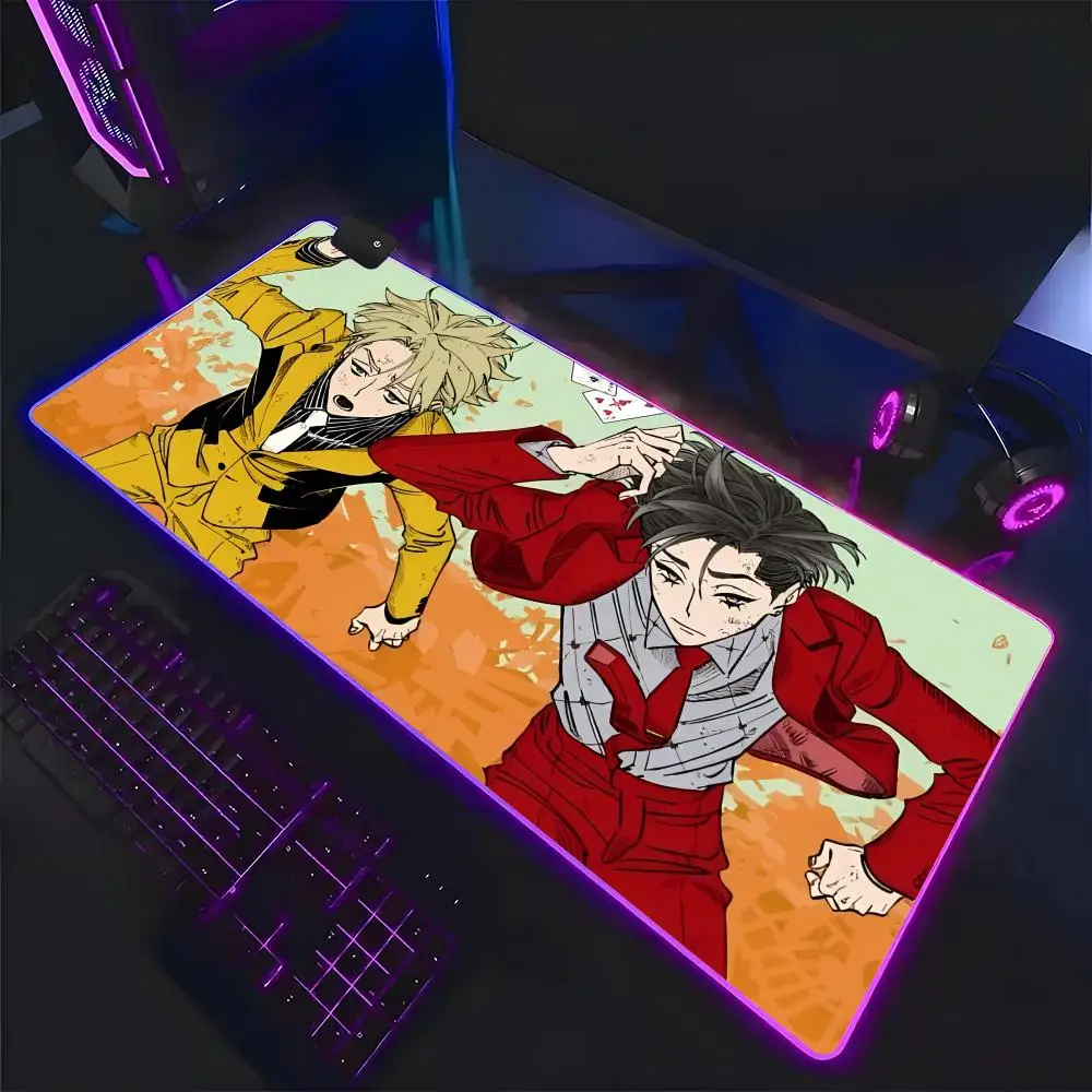

anime H-high Card Mouse Pad Mousepad Large Gaming LockEdge Thickened Computer Keyboard Table Desk Mat