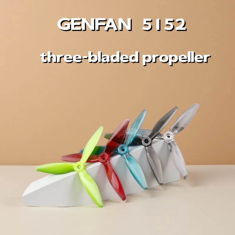 

Высокоскоростной трехлопастной пропеллер GEMFAN Qianfeng 5152 для FPV-квадрокоптеров, версии 5-дюймовая и 5.1-дюймовая