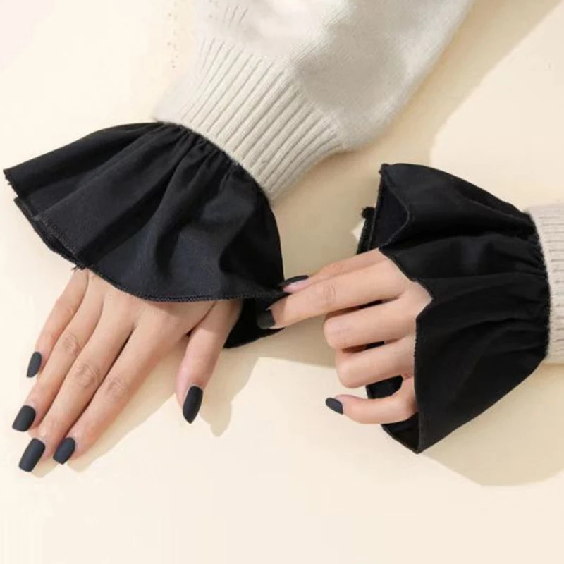 Nail Photo Glove Decorative Chiffon Flare Cuffs Beautiful Gentle Fake Cuffs Fashion Sexy Nail Art Accessories Photography Props