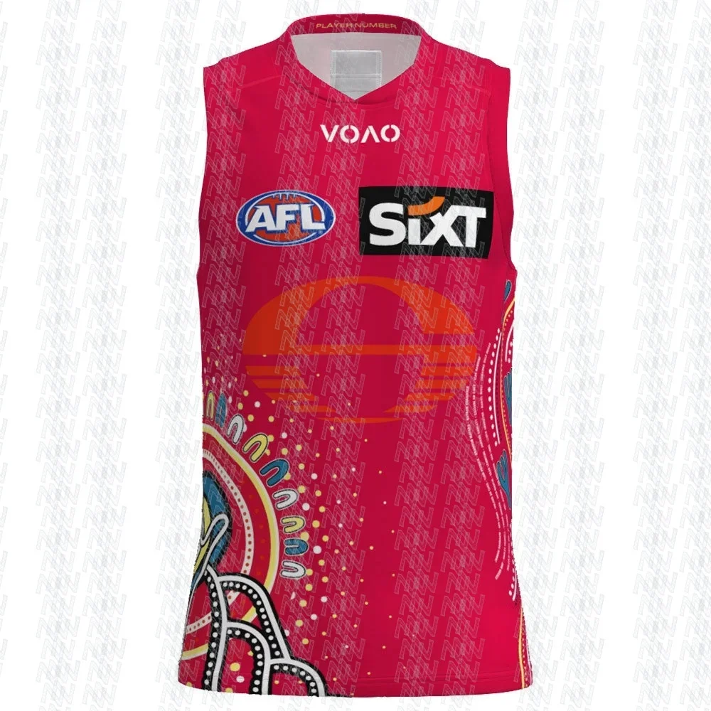 2026 Season Adult Australian Rugby Jerseys, Gold Coast Suns, Training Jerseys, Sports Training, Quick Drying Vests