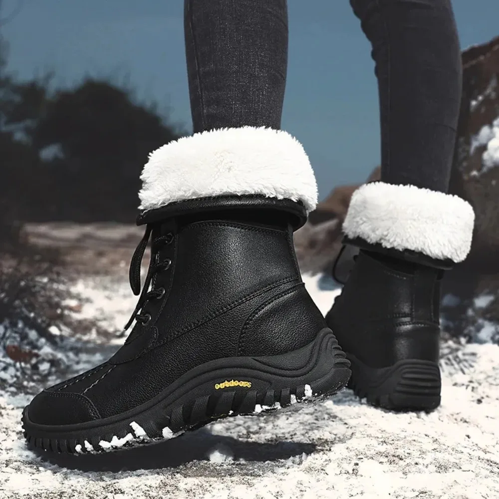 

Winter Snow Boots Women Outdoor Warm Plush High-top Boots Women Anti-slip Durable Solid Color Thick-soled Casual 2026Women Shoes