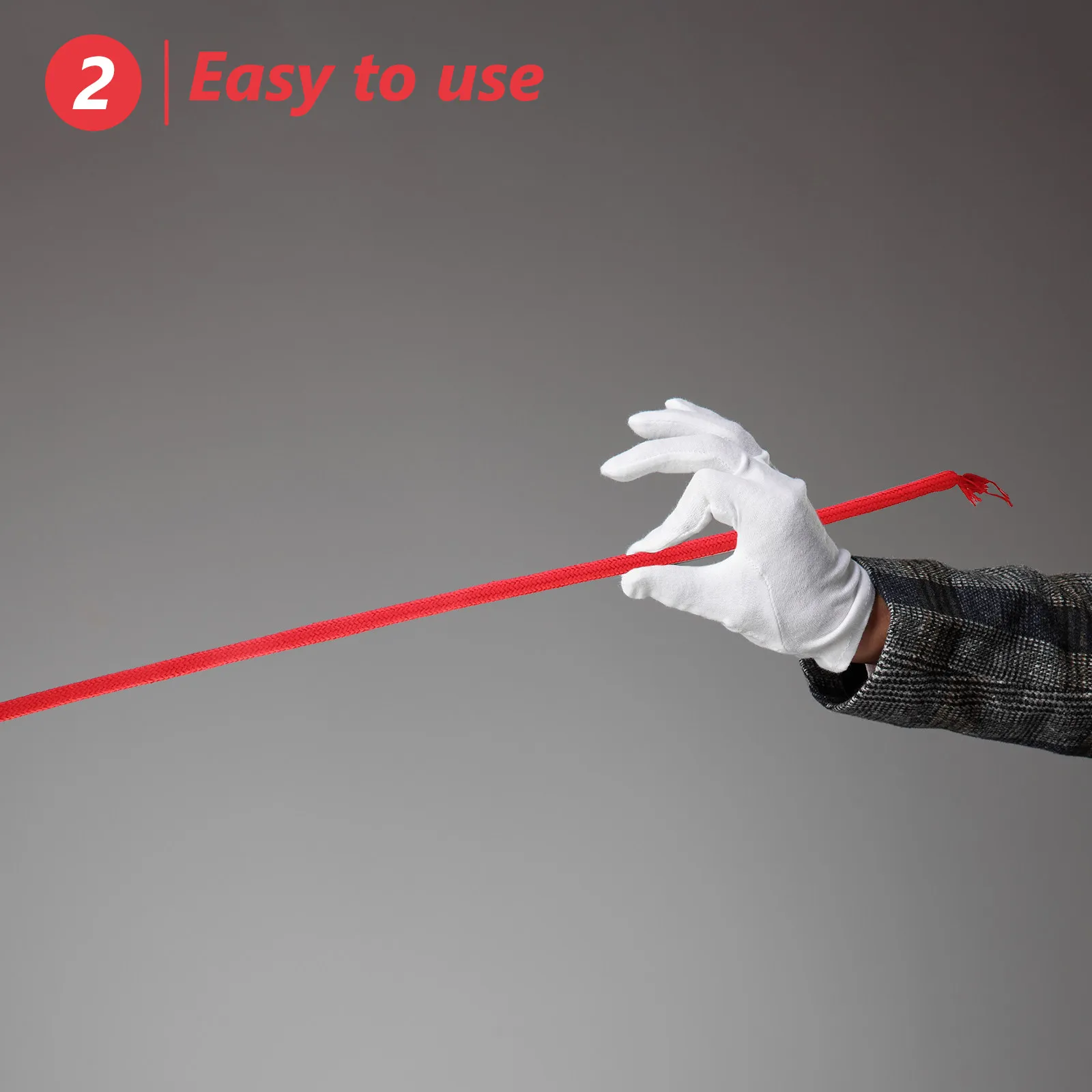 

2Pcs Magic Rope Trick Flexible Stiff Ropes Easy Beginner Practice Close-Up Performance Stage Gimmick Accessories Party Supplies
