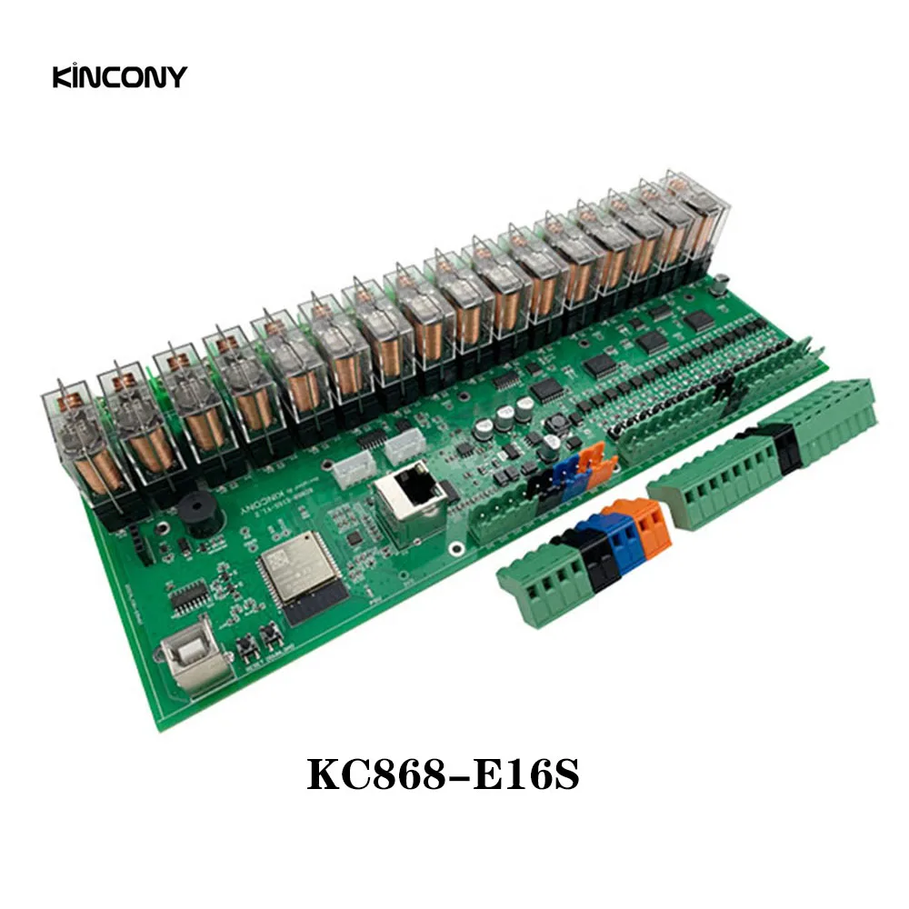 KC868-E16S ESPhome Tasmota ESP32 Development Board WiFi/Ethernet Relay Switch With Manual Control Button Arduino IDE DIY Module