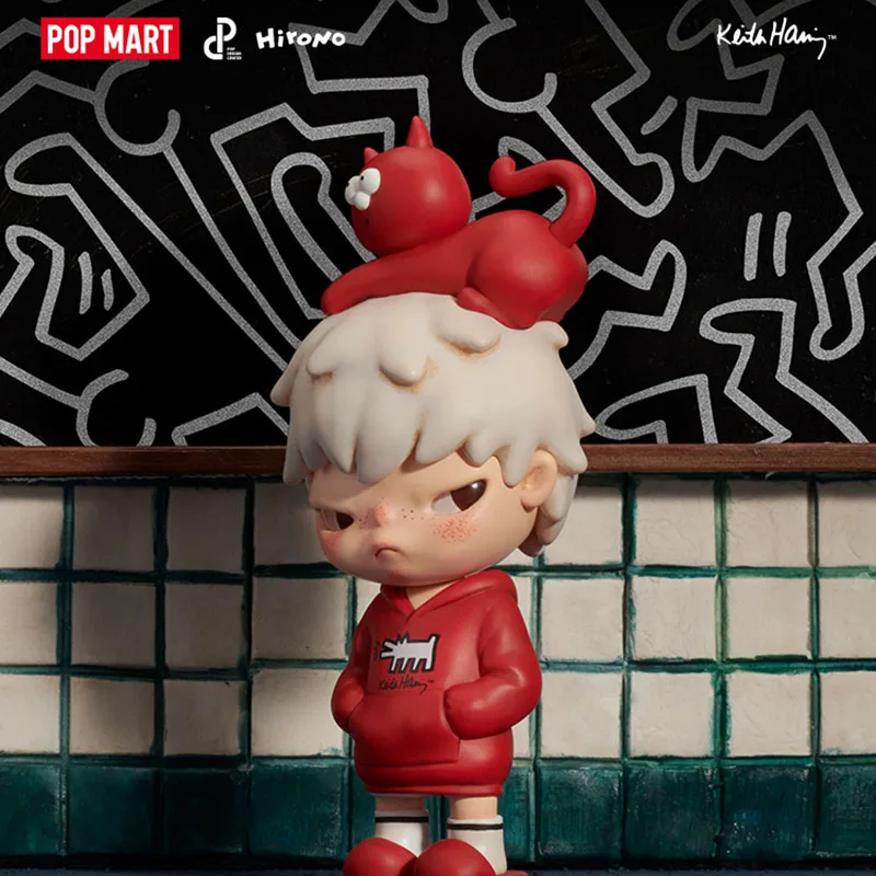 

Popmart Hirono X Keith Haring Guess Bag Toys Doll Cute Anime Figure Desktop Ornaments Collection Gift