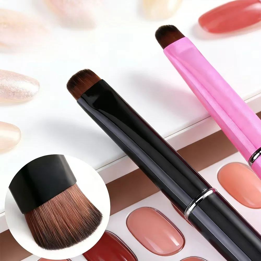 Professional French Manicure Brush, Fine Head Nail Painting Pen, Multi-purpose for Gel Acrylic Nails Detail Cleaning