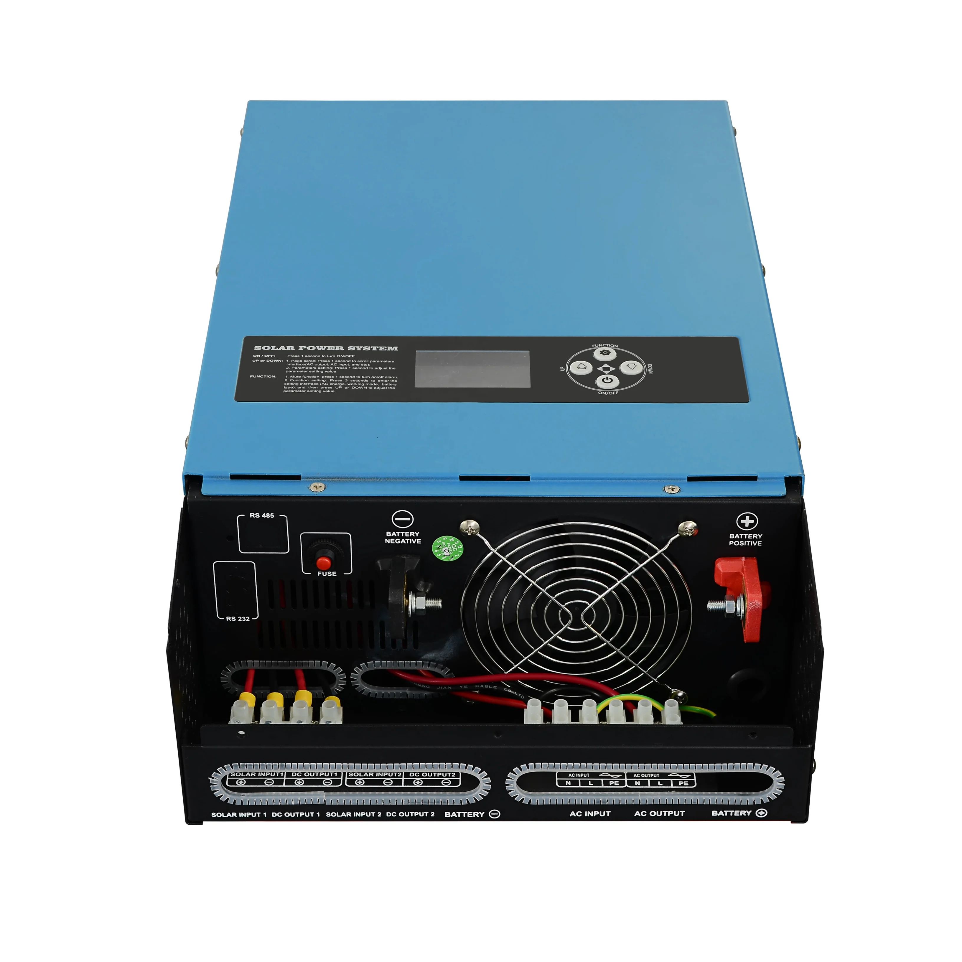 Hybrid Solar Inverter 24V 2000W Off Grid Split Phase Inverter 6000VA Watt 110 Volt 220 Volt