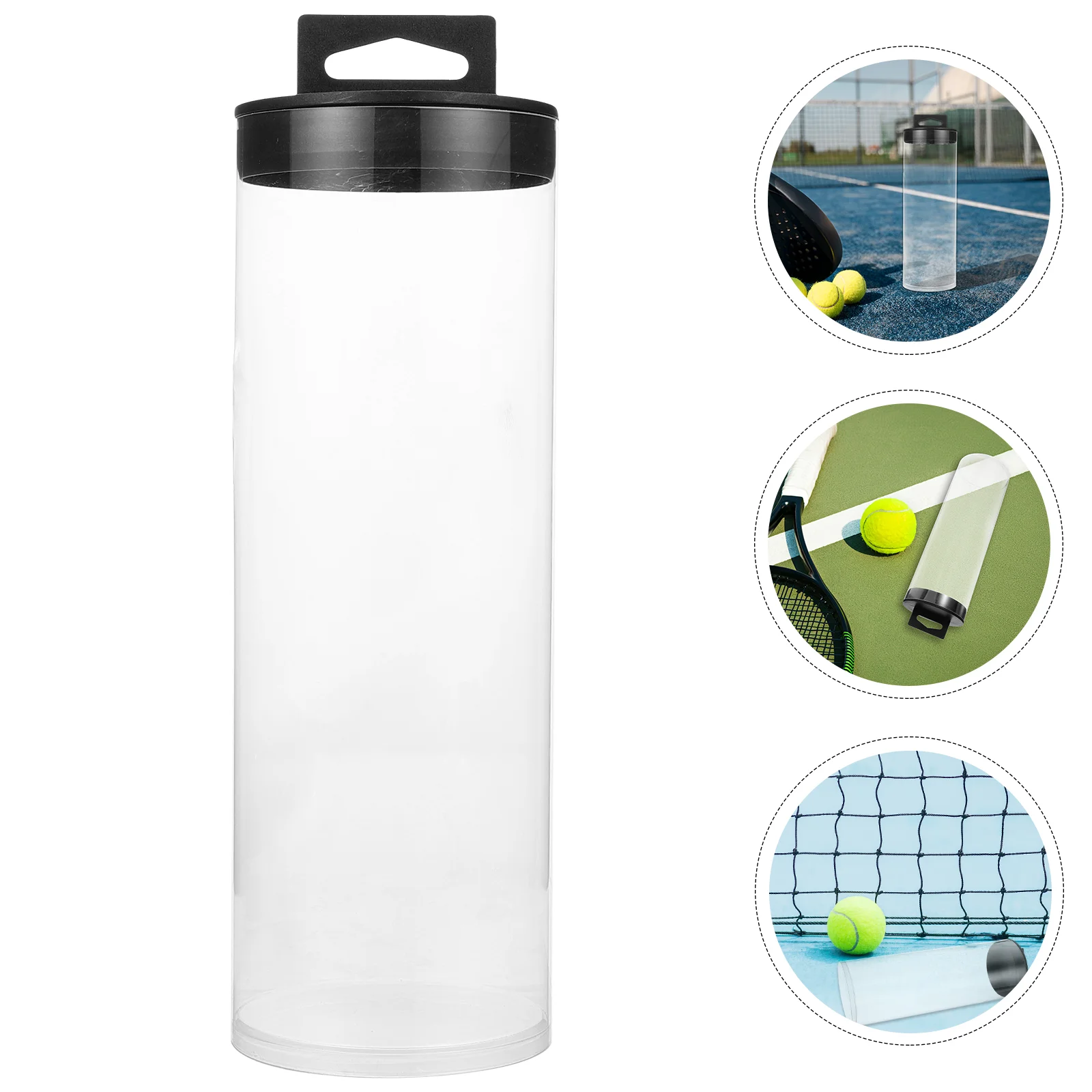 Pickleball Transparent Storage Box Tennis Golf Balls Displaying Case Packaging Tube Portable